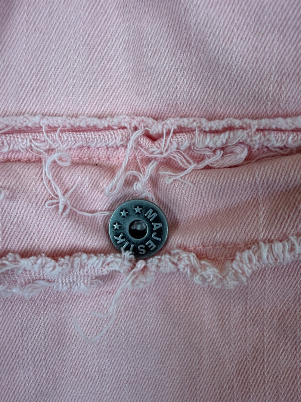 MAJESTIK NIRVANA FRAYED SUPER STACKED PINK RED Men’s 32 - Picture 6 of 16